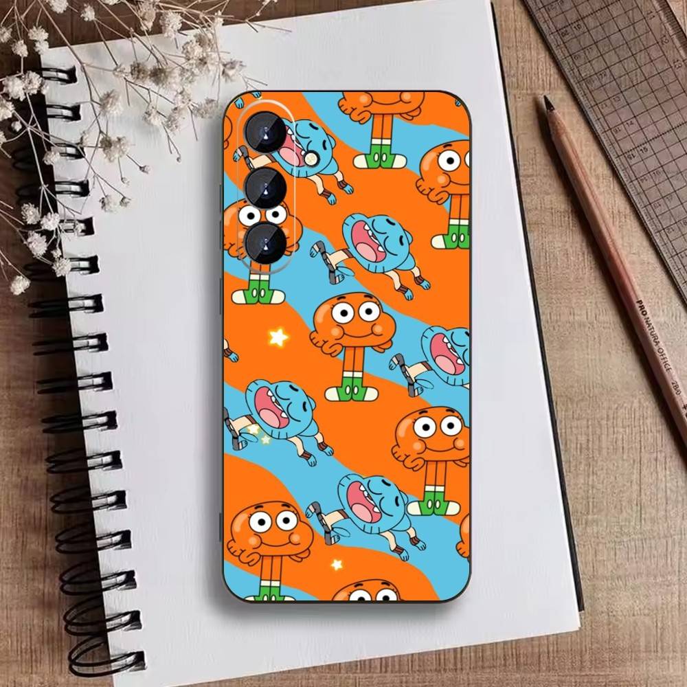S-Gumball and Darwin Phone Case For Samsung Galaxy A73,A21s,A22,A31,A52,A53,A71,A41Soft Black Shell