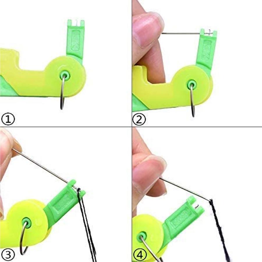 3 Stück/5 Stück Automatisches Nadeleinfädler-Werkzeug, Bequemes automatisches Nähnadelführungs-Werkzeug für Handnadeln & Sticknadeln für ältere Menschen