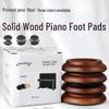 Tappetini Isolanti Acustici per Pianoforte - Set da 4 Tappetini Antiscivolo in Legno Massiccio per Pianoforti Verticali