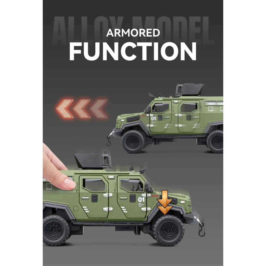 1/32 Ford F-550 Strengthened 4*4 Off Road Special Vehicles Alloy Metal Diecast Model Car Sound and Light Pull Back Collectibles