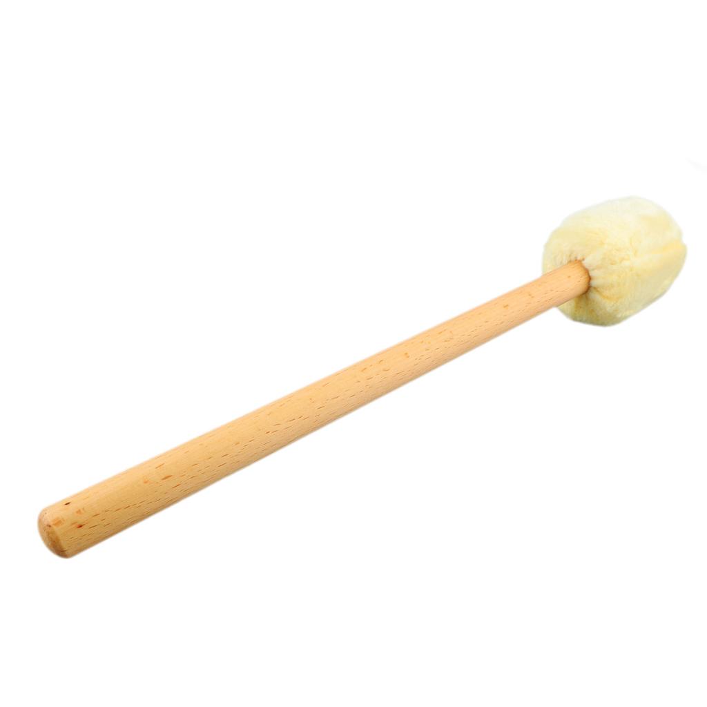 Drum Mallet Soft Felt Head Drumstick with Long Handle for Xylophone Timpani Beater Beige