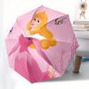 Princess Aurora, Butterflies Automatic Opening and Closing Umbrella - 8 Ribs Portable Folding Umbrella with Plastic Handle, Suitable for Lei