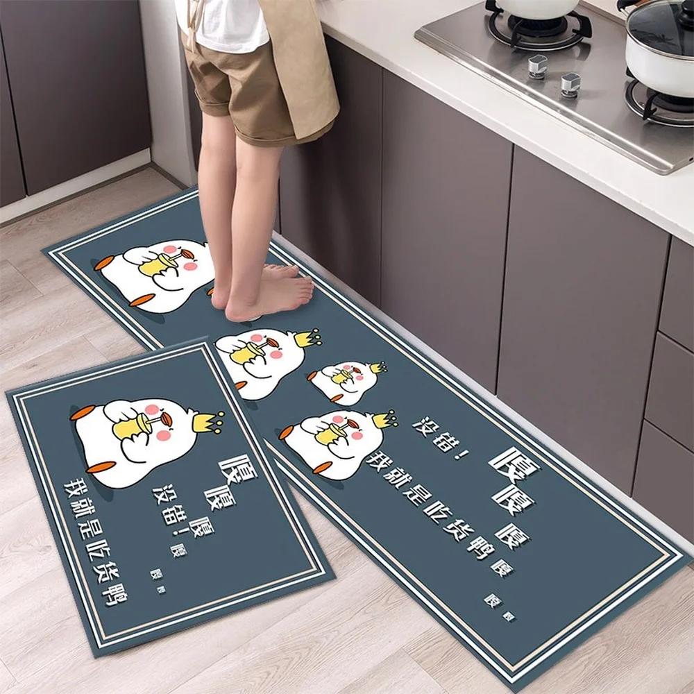Long Kitchen Mats Home Floor Toilet Entrance Mat  Home Quick Drying Super Absorbent Floor Mat Kitchen Rugs Mats Non Slip Modern