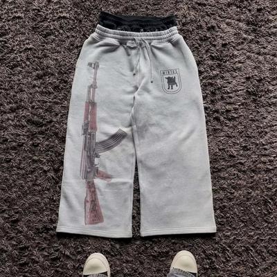 BeatStreet Y2K High-Waisted Printed Embroidered Street Guard Pants Spring Summer Casual Straight Leg Double Waist Design Fashionable