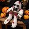 Halloween Window Display Items 5 Pcs Body Parts Prop, Realistic Broken Head Hands Feet Set, Scary Artificial Bloodstains Anatomy Blood Severed Zombie