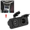 12V Cigarette Lighter Power Socket Adapter 4.2A Dual USB Charger for Car RV Yacht Bus