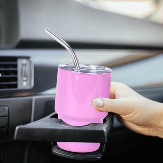 1/6Pcs Stainless Steel Tumbler Shot Glass with Straw Lid 90/150ml Mini Multi-Purpose Cup for Cocktails Coffee Whiskey Portable Beverage Container for