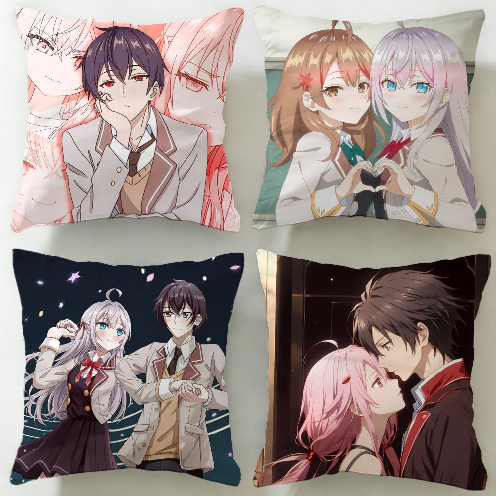 classic anime Alya Hides Feelings Cushion Cover Soft EasyWash Pillow Case Versatile for Couch Bed Travel and Office