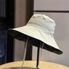 Spring and Summer New Black Vinyl Sunscreen Versatile Hat for Women, UV Protection, Large Brim Fisherman Hat, Outdoor Sunshade Sun Hat