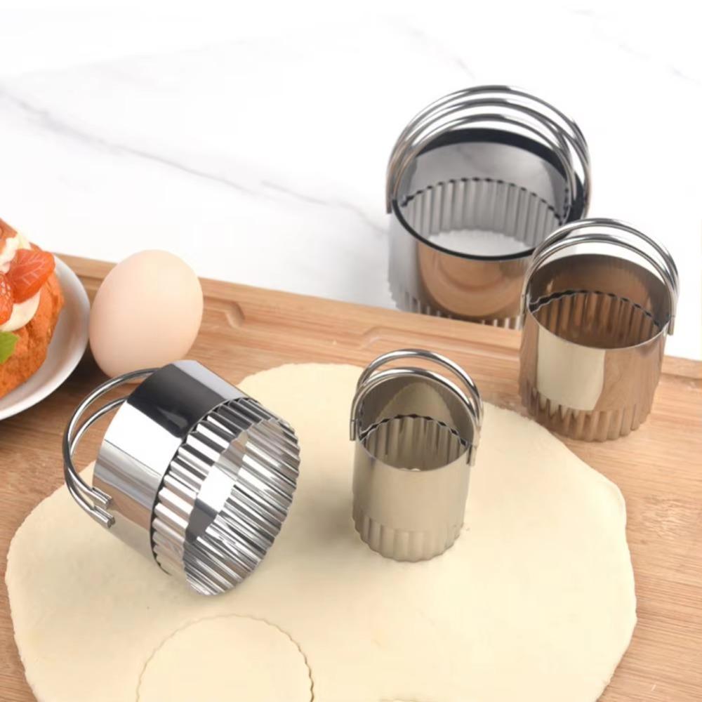 5 buc 5 Dimensiuni Formă Biscuit Pătrat/Rotund Formă Sandwich Set Tăietori Cookie Oțel Inoxidabil Bucătărie