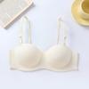 Simple Smooth Small Breasts Gather Without Steel Ring Bra Medium Thick Cup Comfortable Upper Support Seamless Bra