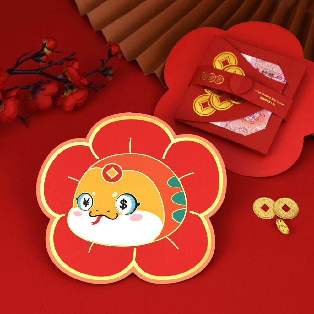 Chinese Style Lucky Money Packets Zodiac Snake Hongbao Cute Bless Pocket  Celebration