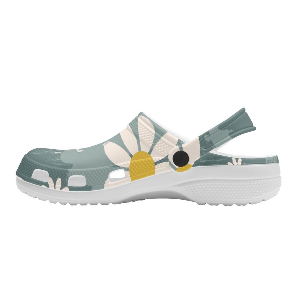 Graphic Print EVA Clogs Women Men Lightweight Breathable Slip On Casual Shoes Soft Sole Summer Sandals Lightweight Daily Wear
