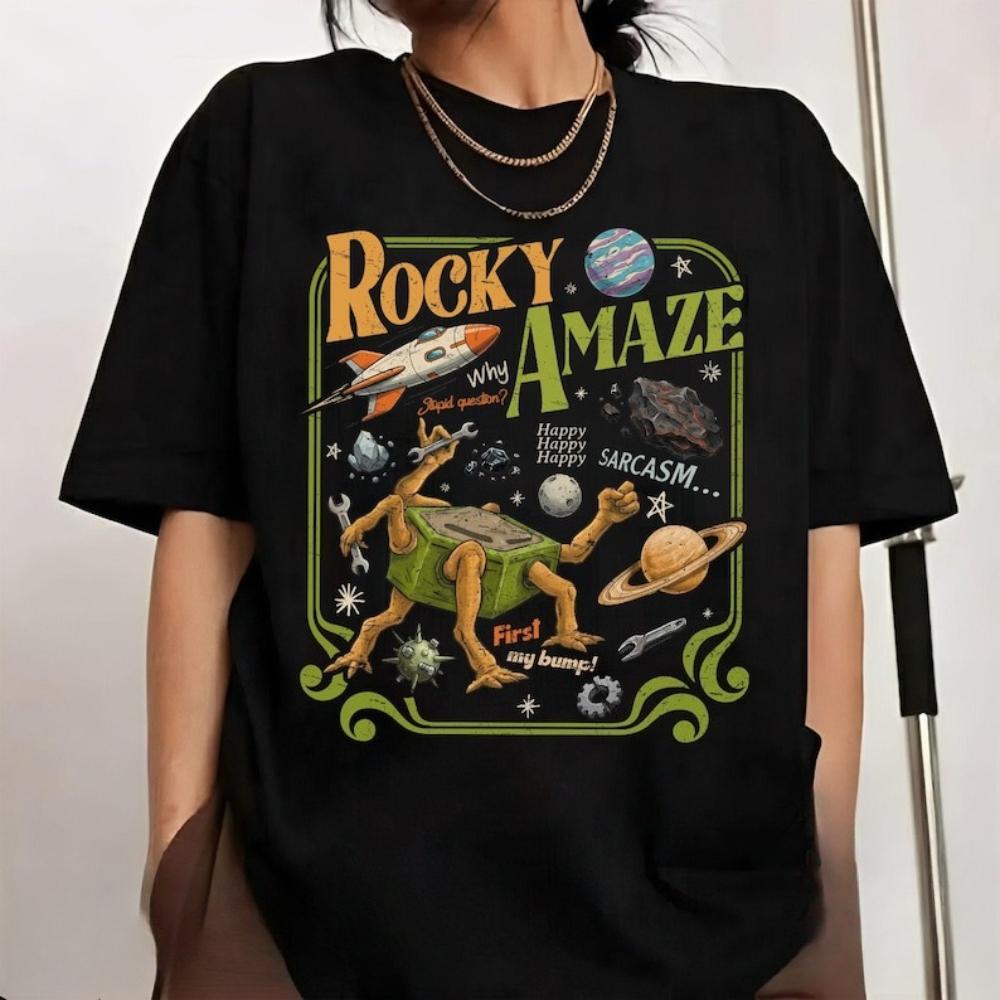 Rocky Amaze Project Hail Mary Shirt SciFi Space Novel Fan Tee Funny Book Lover Graphic TShirt Fashion Unisex Unisex Cotton Tops