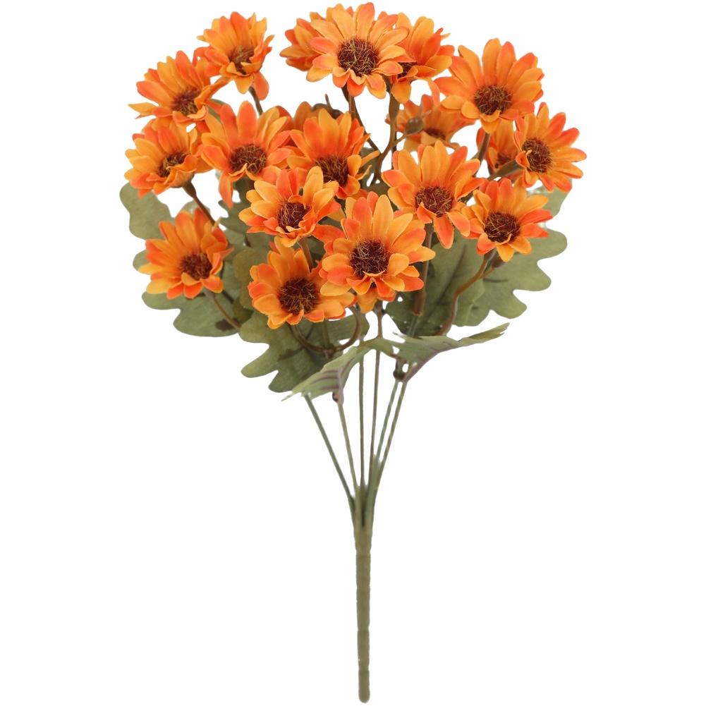 

Artificial Mums Sunset Flowers Realistic Appearance Autumn orange