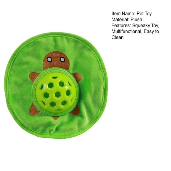 Pet Squeaky Flying Disc Dog Treat Dispenser Puppy Teething Crinkle Toy Interactive Fetch Toy for Dog Training Entertainment