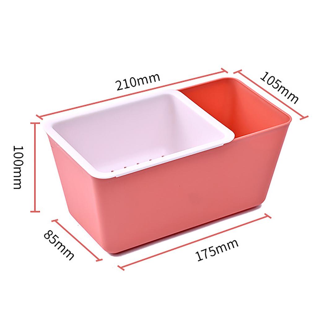 Snack Plastic Two Layer Multifunctional Food Drain Container for Fruits Nuts Candies