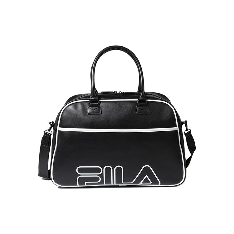 FILA Letter Logo Detachable Shoulder Strap Travel Bag Unisex Shoulder Bag Black FS3BCF5313X-BLK Black