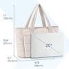 Lightweight Puffy Laptop Bag Large Capacity Commute Briefcase Simple Cotton Padded Tote Bag  Travel