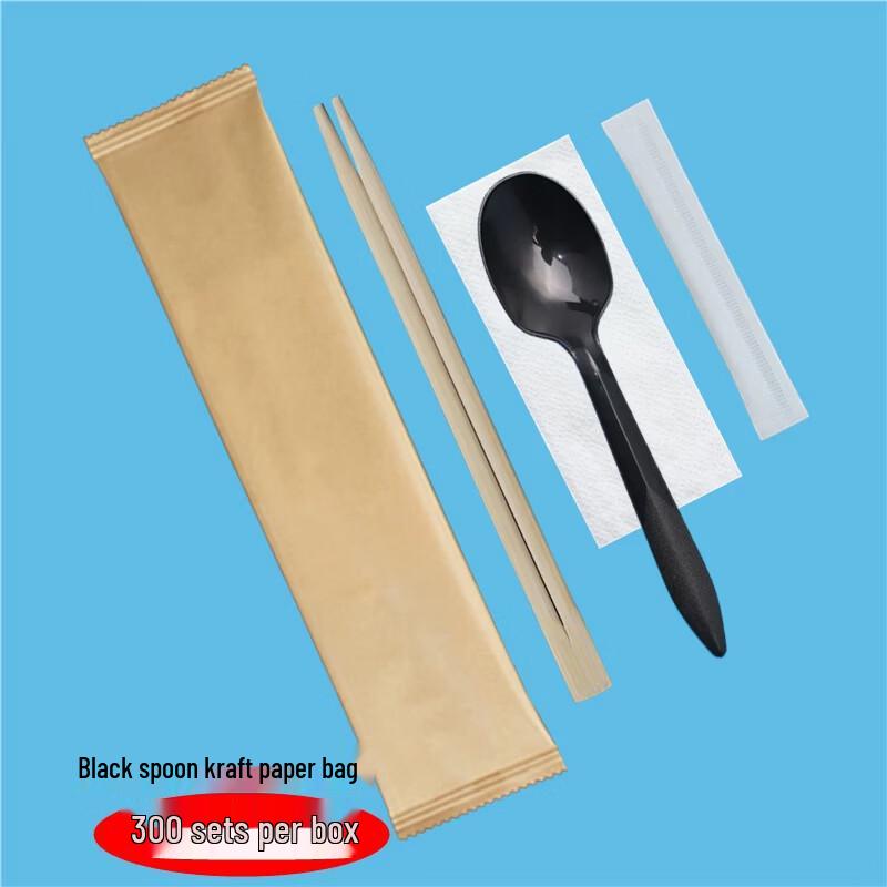 Leivoz Disposable 4-Piece Cutlery Set for Takeaway