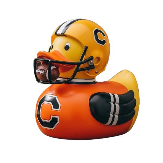 Rugby Football Duck Figurine Cartoon Duck Statue Animal Sculpture Home