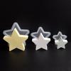 3 Pieces Sturdy Silicone Star Moulds Fashion Accessory for Artistics Christmas Creation and Plaster Crafting Supplies