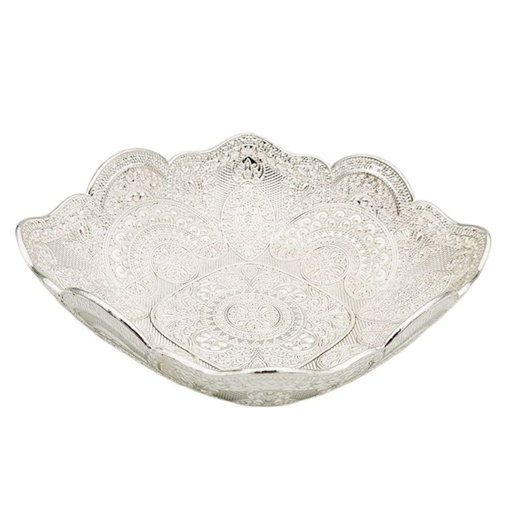 

Золото Серебро Поднос для подачи закусок Европейская Тарелка для хранения Блюдо Павлин Фруктовая тарелка Безделушка silver-C