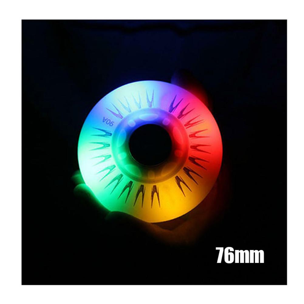 4pcs Outdoors Skate Wheels Pu Wheels Flash Inline Led Lighting Skating Wheels For Free Skate Sliding Roller Skating Shoes