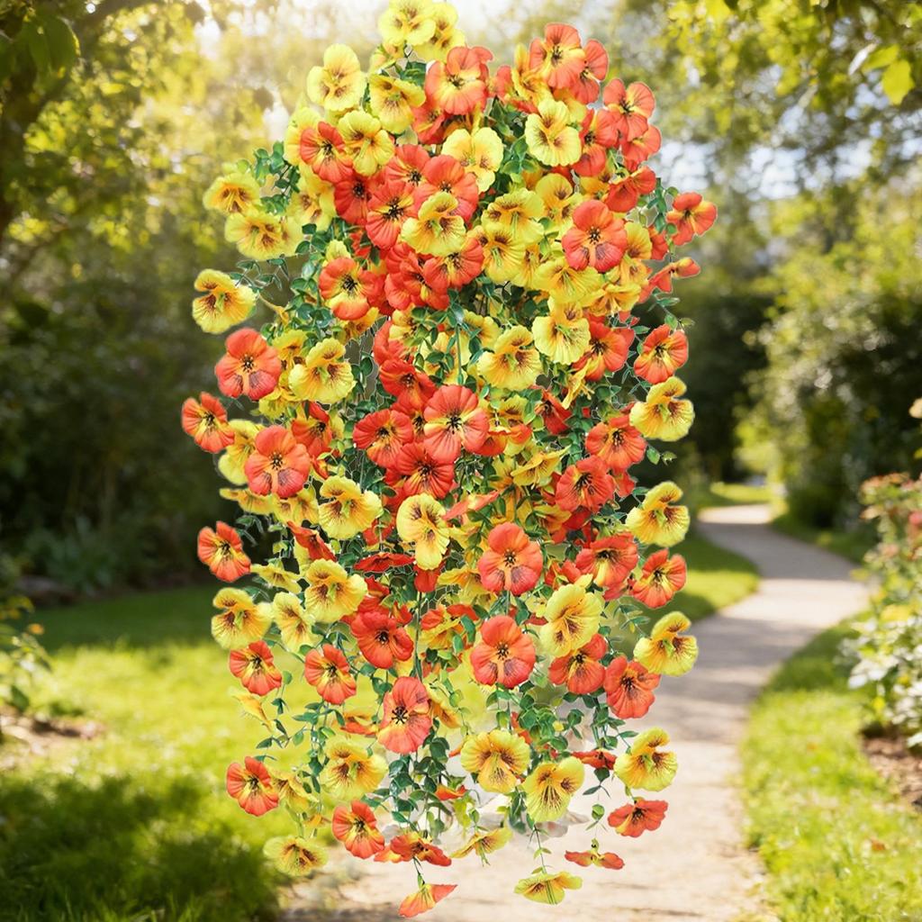 Spring Flowers Artificial 2 Pieces Realistic Artificial Plants Realistic Outside Flowers For Home Patio Deck Door Wall Gazebo