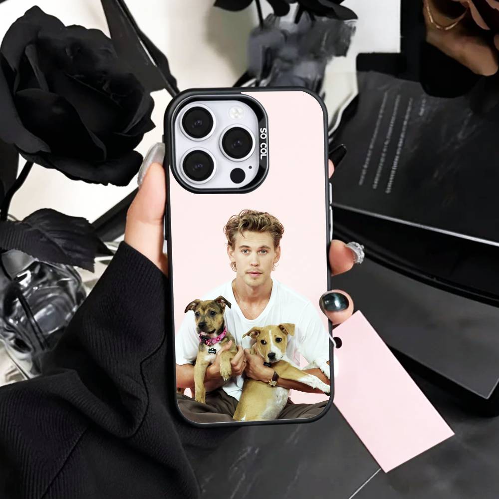 

ACTOR Austin B-Butler Phone Case For iPhone17,16,15,14,13,12,11 Plus,Pro Max Colored Silver Plated Inside Cover iPhone17promax