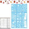 Static Christmas Window Stickers 9 Pieces Removable Winter Window Clings White & Balls Christmas Village Patterns Holiday Decor