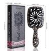 1pc Hair Brush Leopard Print Scalp Massage Comb Hollow Out Windmill Comb Anti-frizz Air Cushion Salon Styling Tool Winter Gift