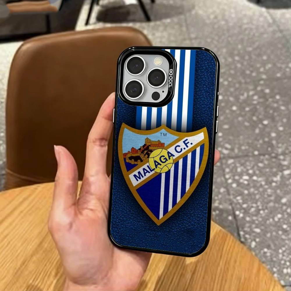 Cool M-Malaga C-CF Phone Case For iPhone17,16,15,14,13,12,11 Plus,Pro Max Colored Silver Plated Inside Cover
