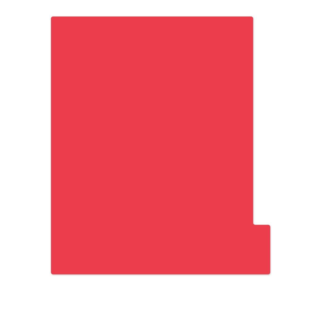 Vertical A4 Divider Guides Document File Drawer Storage Tray Set of 10 - Shelf, Bookshelf, Divider, - (Red)