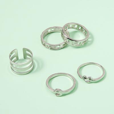 Hanfeng Chaoxian Ring Hollow Love 5-Piece Joint Ring