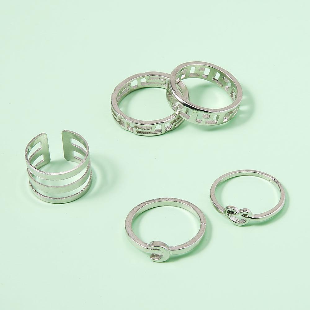 Hanfeng Chaoxian Ring Hollow Love 5-Piece Joint Ring