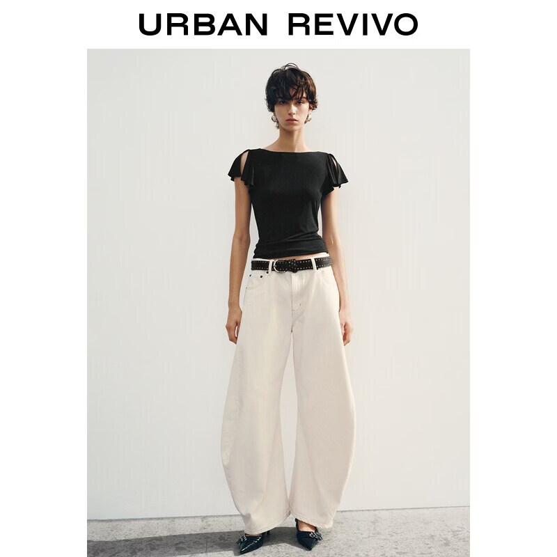 UR Women's Curved Leg Denim Pants