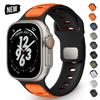 Silicone Band for Apple Watch Series 10 9 8 7 46mm 42mm 41 45mm 44 40mm Ultra 2 49mm Belt for Iwatch 6 5 4 Se Ultra Sports Strap