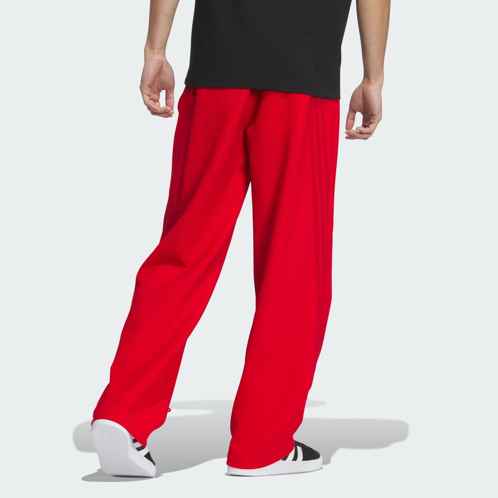 Adidas X Yang Guidong Collaboration FW23 Striped Loose Fit Drawstring Knit Sports Pants Unisex Pants Energy-Red JE1120