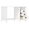 VidaXL Bureau Hill avec 3 tiroirs 120x50x74 cm Bois pin massif 288996
