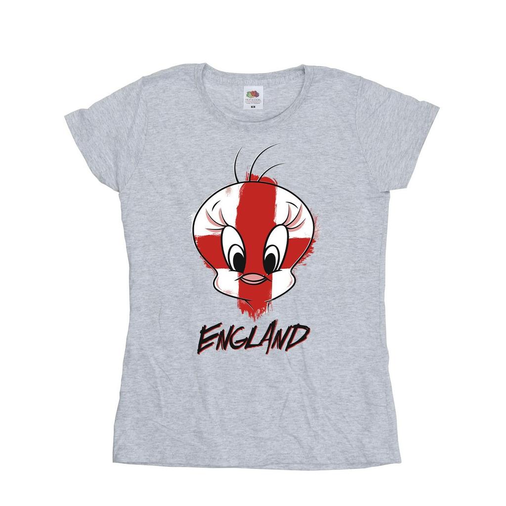 Looney Tunes Womens/Ladies Tweety England Face Cotton T-Shirt