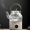 Japanese Style Copper Handle Hammer Pattern Glass Teapot With Tea Infsuer Filter Household Cooking Puer Oolong Tea Pot Teaset