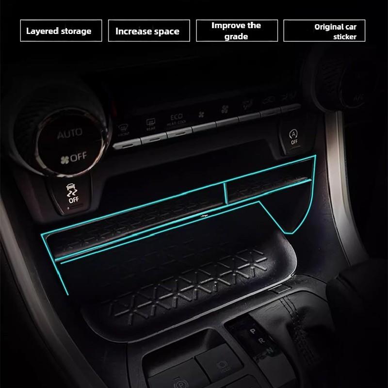 For Toyota RAV4 XA50 2019~2025 RAV 4 Hybrid Car Center Console Dashboard Organizer Tray Armrest Storage Box Interior Accessories