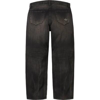 Supreme Distressed Loose Fit Selvedge Jean (26SS) Washed Black