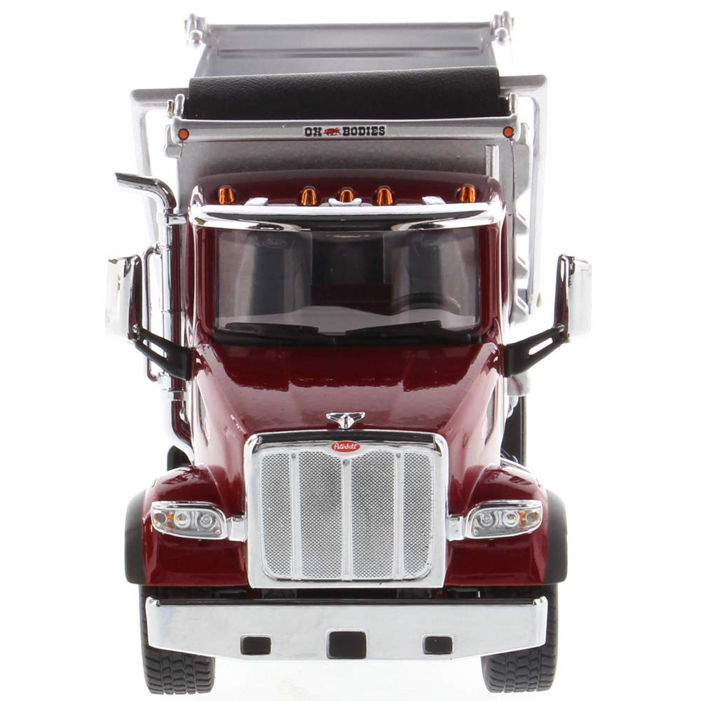 DIECAST MASTERS Peterbilt 567 SF OX Stampede Dump Truck Metallic Red Cab