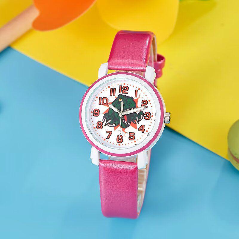 Kids Dinosaur Cartoon Quartz Watch for Learning Time 110