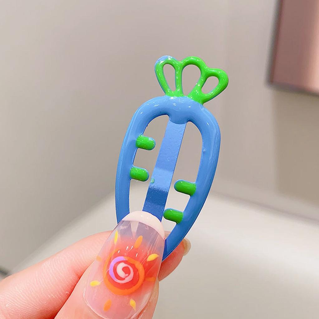 Colorful Casual Barrettes Hair Clip Carrot Sweet Easter Flat Clip Hairpin Easter Carrot 2000s Hair Clip for Bunches