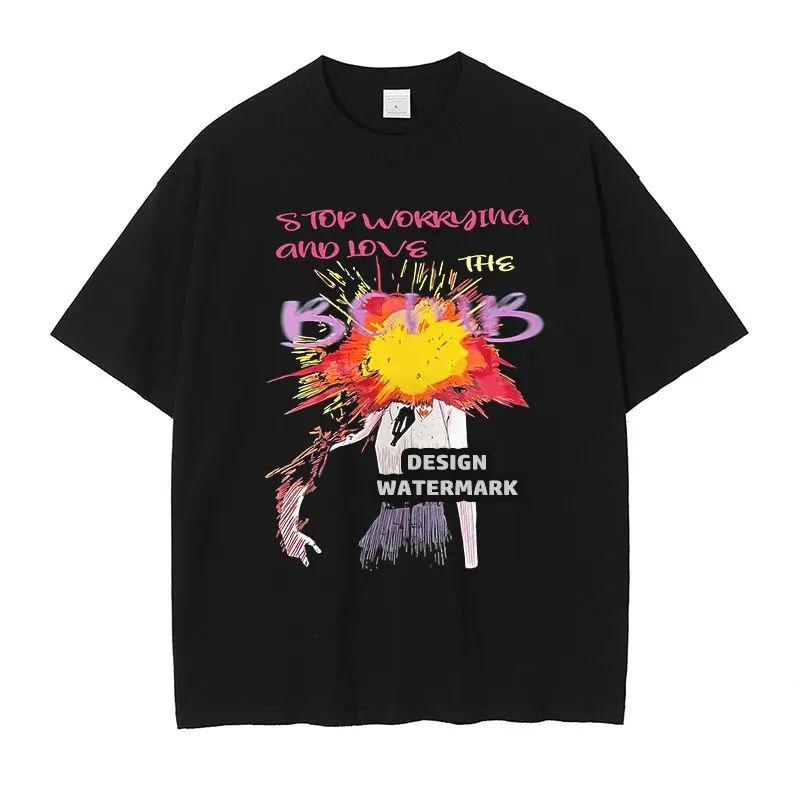 High Street Anime Chainsaw Man T Shirts Oversized Kobeni T-shirt Manga Denji Power Reze T Shirt Makima Tops Tees Unisex