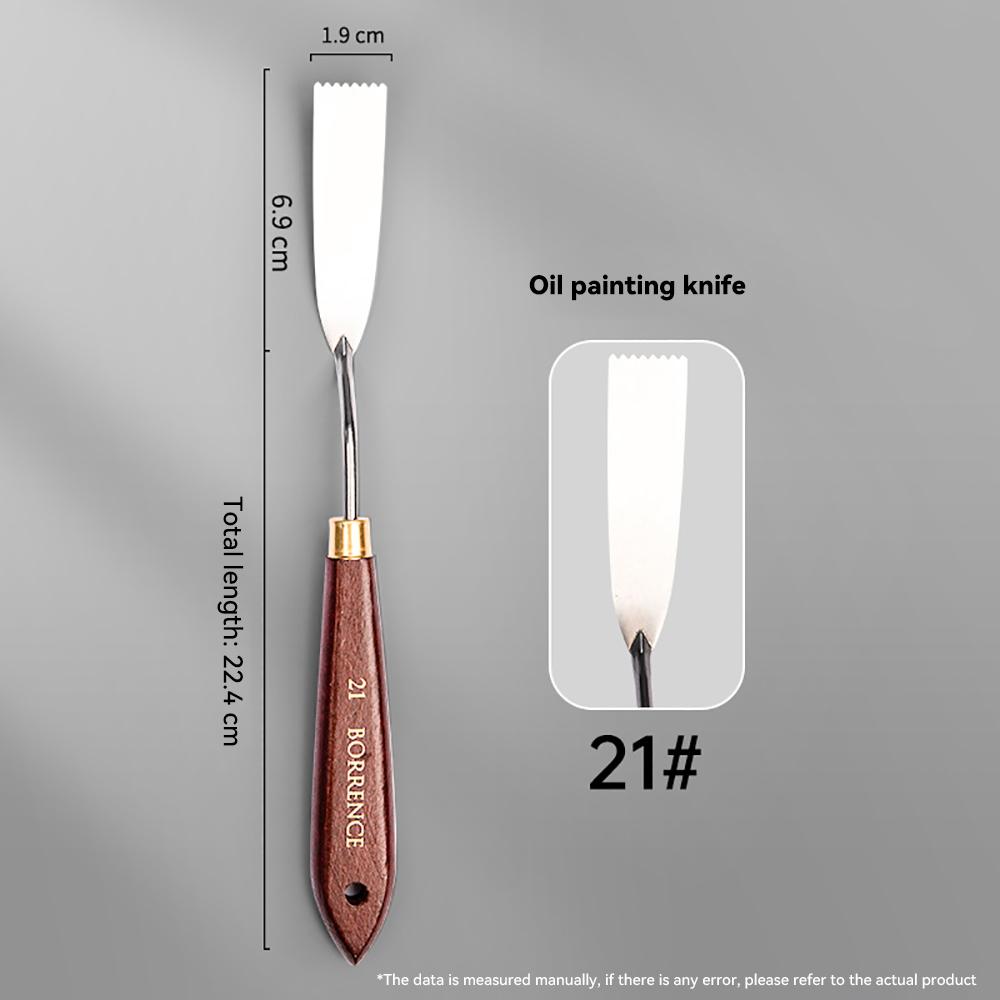 

Palette Knife Painting Stainless Steel Spatula Palette Knife Oil Paint Metal Knives Wood Handle Scraper Drawing Art Crafts Tools