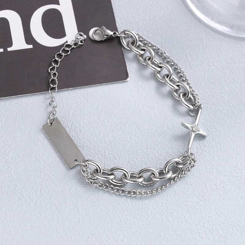 Vintage Six-pointed Star Bracelet Women Girls Boys Fashion Party Jewelry Punk Hip Hop Bangle Couple Pendant Bracelets Ring Gift